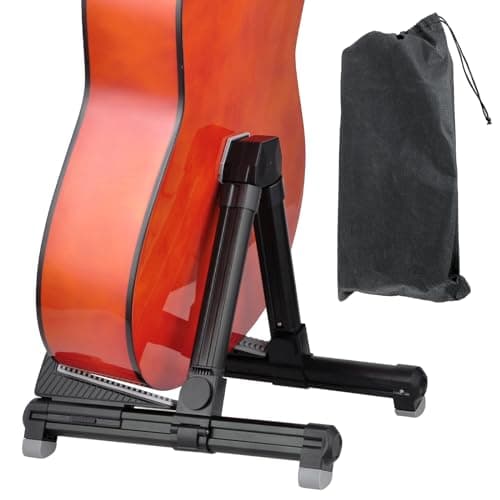 Portable Folding Guitar Stand for Acoustic Electric Guitars, Bass, Violin, Ukulele, Banjo