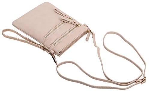 Solene Women's Small Crossbody Bag with Multi Zip Pockets