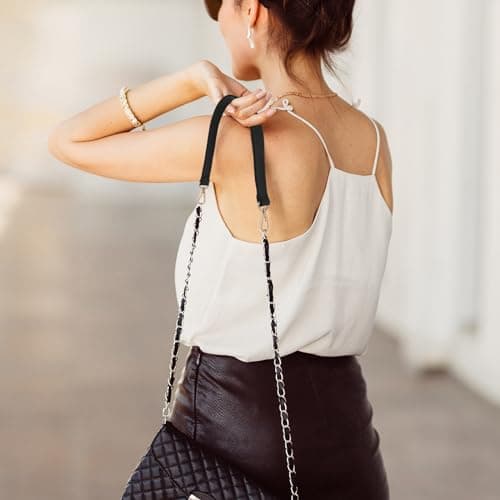 Prasacco Leather Shoulder Bag Straps with Swivel Clasps