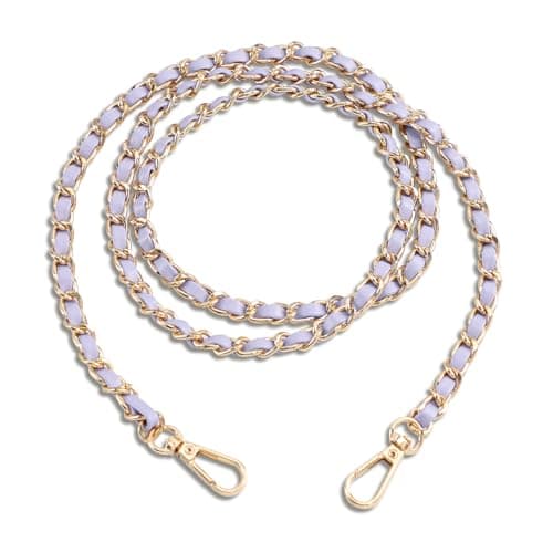 Black & Gold Metal Chain Strap for Purse, 47" Replacement (DIY Bag Accessory) — Lavender and Gold