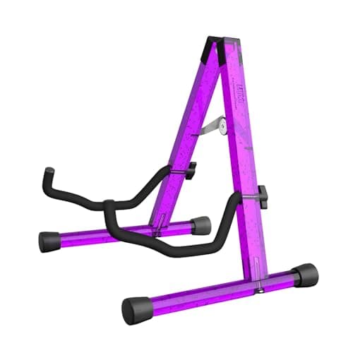 MUSO Crystal Bubble Acoustic/Electric Guitar & Bass Floor Stand — Purple Bubble