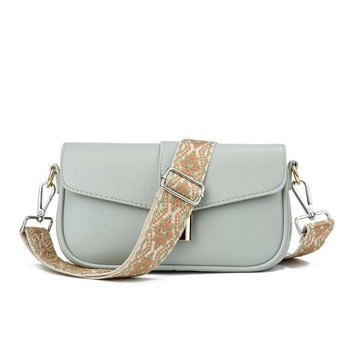 LVYOUME Crossbody Bag - Wide Strap Silver Hardware Shoulder Strap Replacement