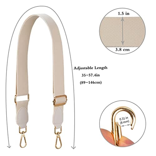 Allzedream Replacement Purse Straps for Crossbody Bags Handbag Wide Canvas Leather Adjustable