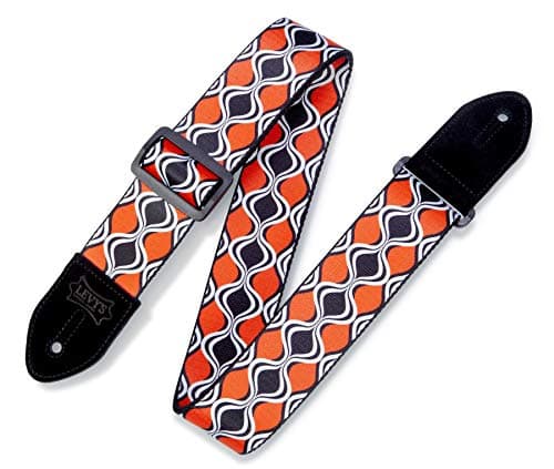 Levy's Leathers Black and Yellow Sunflower Guitar Strap MP2-009 — Ellipse