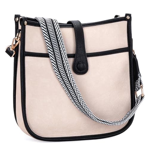 Montana West Women's Crossbody Hobo Shoulder Bags — A-beige Black