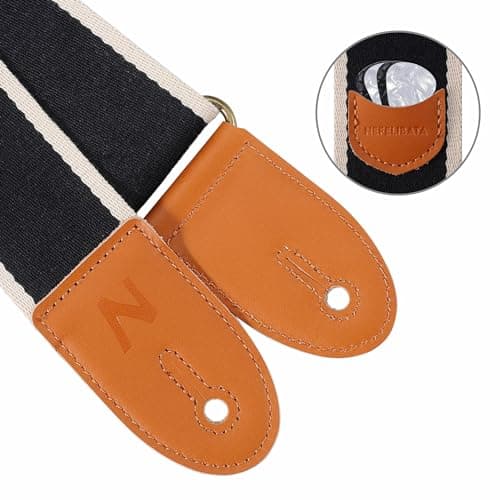 Nefelibata Guitar Strap with Pick Pocket, Free Button, Locks, Picks