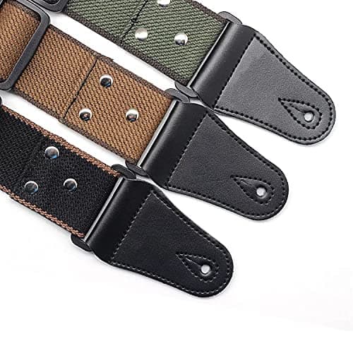 Black Pure Cotton Electric Guitar Strap Belt for Acoustic and Bass