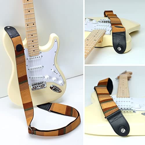 Nefelibata Guitar Strap with Pick Pocket - 2 Inch Thicker Woven Strap for Bass, Electric, and Acoustic Guitars