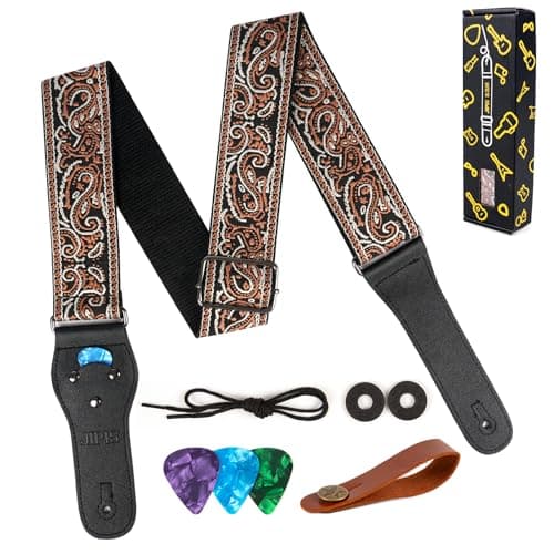 Jacquard Embroidered Cotton Guitar Straps for Acoustic Guitars with Real Leather Ends
| Real Leather Ends Jacquard Embroidered Cotton Guitar Straps for Acoustic Guitars
| Acoustic Guitars Premium Jacquard Embroidered Cotton Guitar Straps with Leathe 
