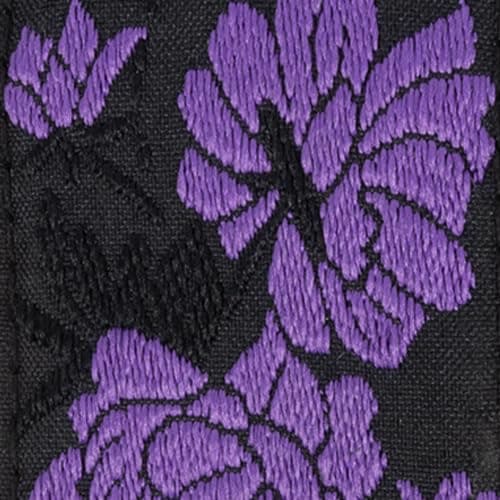 Ernie Ball Guitar Strap Black 43" Classic Strap — Lavender Rose