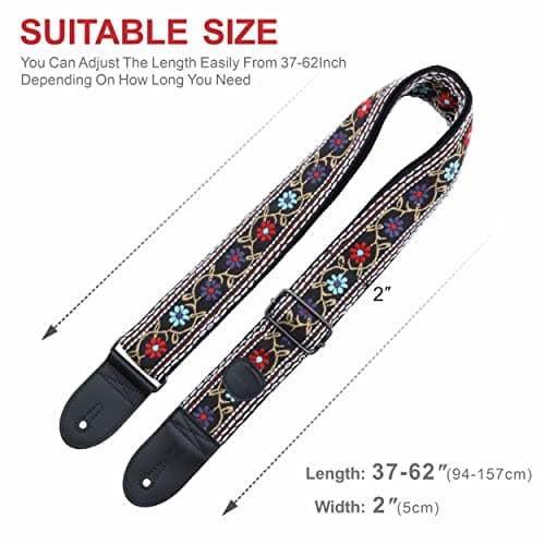 Nefelibata Guitar Strap for Bass, Electric, and Acoustic Guitars