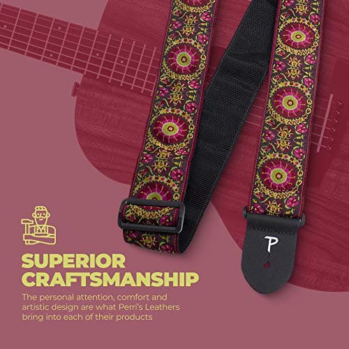 P Perri's Leathers Ltd. Jacquard Collection Guitar Strap