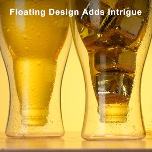 15 oz Beer Glasses Set of 2, Gift for Men