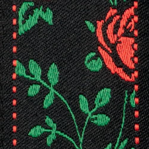 Ernie Ball Guitar Strap Black 43" Classic Strap — Spanish Rose