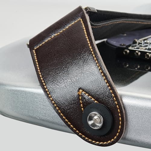 Premium Denim & Cotton Guitar Strap - Unrivaled Comfort for Bass, Acoustic & Electric Guitars (Black)