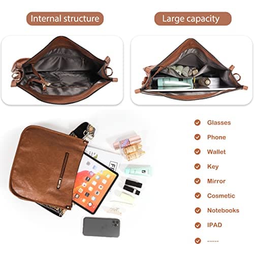 Erideno Vegan Leather Crossbody Bag for Women