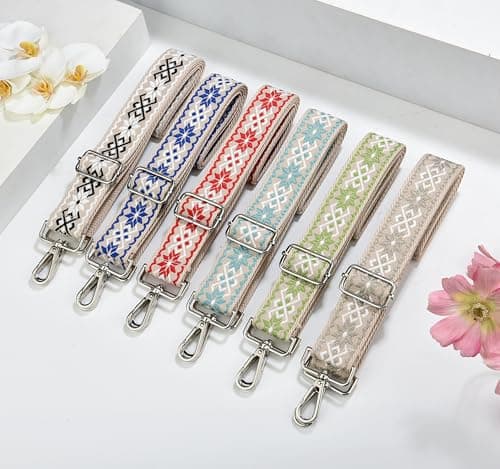 LVYOUME Crossbody Purse Strap with Silver Hardware Adjustable Wide Shoulder Strap