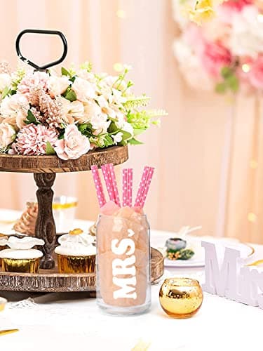 Engagement Gifts for Bride to Be and Newly Engaged Couples: Mrs. Beer Can Glass and Travel Mug Set