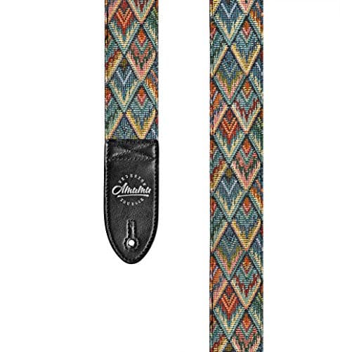 Amumu Chevron MultiColor Guitar Strap for Acoustic, Electric & Bass — Color Rhombus