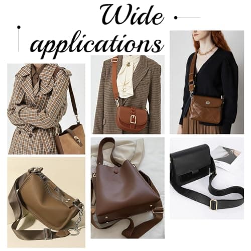 PH PandaHall 1.4 Inch Wide Black PU Leather Shoulder Bag Strap for Briefcase Messenger Bags Women Purse