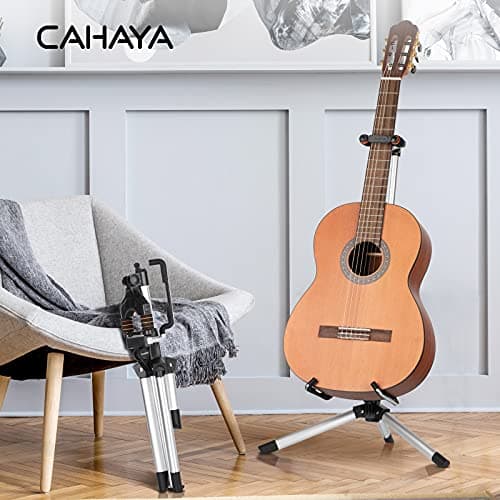 CAHAYA Floor Guitar Stand - Adjustable Height, Folding, Lightweight