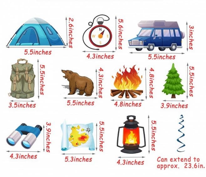Camping Swirl Decorations for Kids Birthday Party Supplies