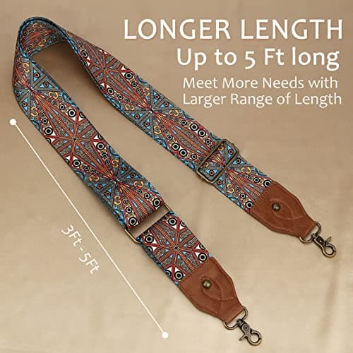 OllarKt 2" Wide Adjustable Leather Bag Strap