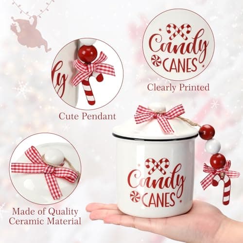Nefelibata Christmas Candy Bowl and Tiered Tray Decor Set for Home Centerpiece