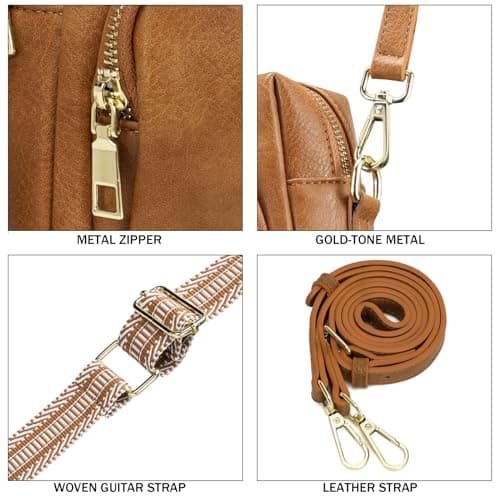 Leamekor Women's Small Crossbody Purses with Guitar Strap