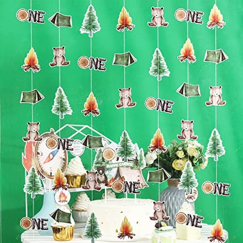 Kreatwow Happy Camper 1st Birthday Hanging Garland Jungle Party Decor