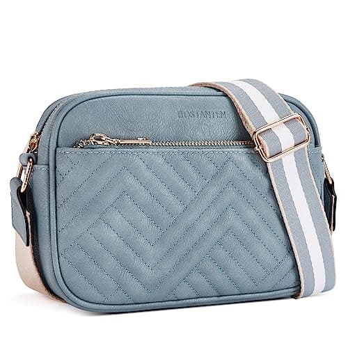 BOSTANTEN Quilted Crossbody Bags for Women — Light Blue