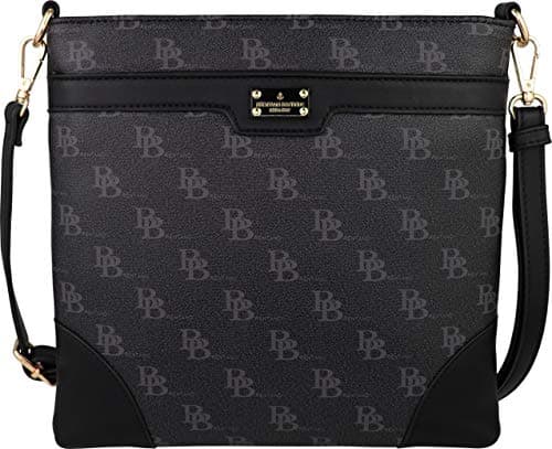 B BRENTANO Vegan Leather Medium Crossbody Purse — Mb - Black