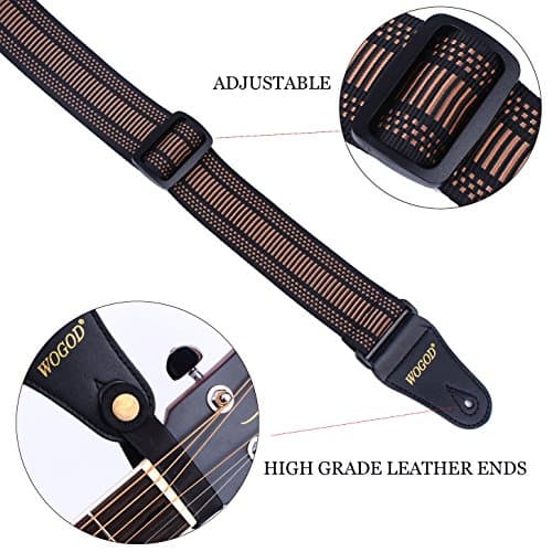 Coffee-Colored Nylon Bass Guitar Strap