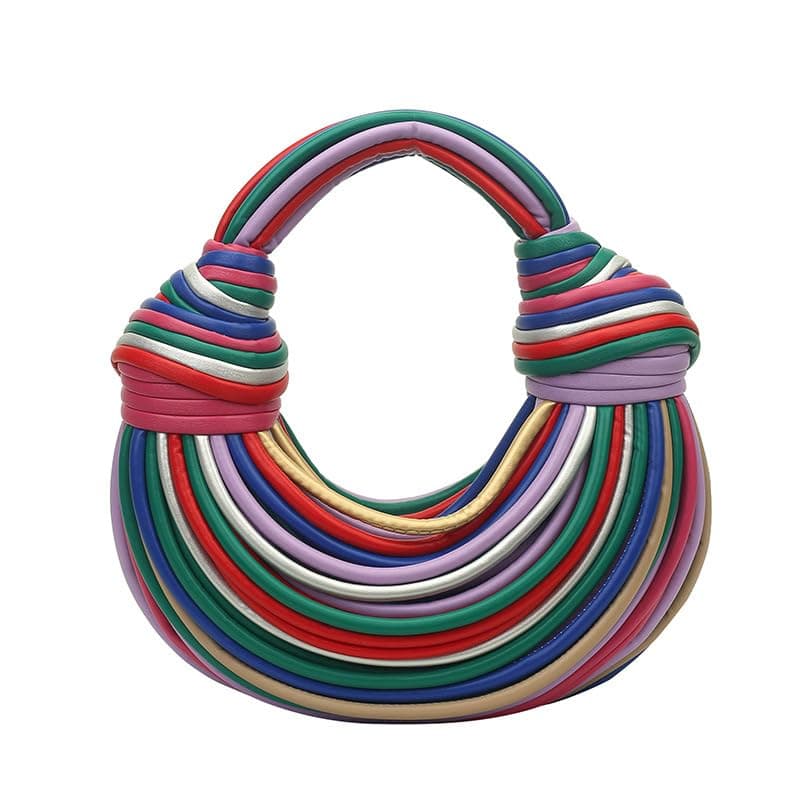 nanplus Hand-Woven Knotted Noodles Clutch Shoulder Crossbody Bag