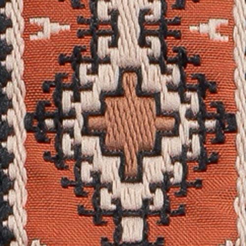 KLIQ Vintage Woven Guitar Strap for Acoustic & Electric Guitars — Navajo Sienna & Tan