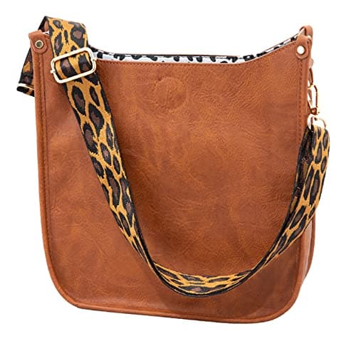 Vegan Leather Crossbody Bag with Adjustable Strap — Signature Tan