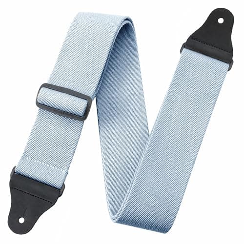 Nefelibata Christmas Green Guitar Strap with Leather Ends — Bc#-elegant Blue