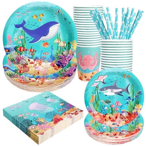 Camping Theme Party Supplies Set for 24 Guests — Under the Sea