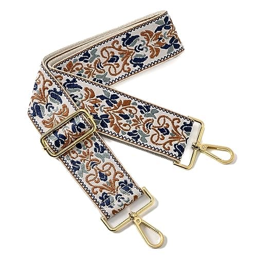 Adjustable Embroidery Guitar Style Bag Strap — Strap#5