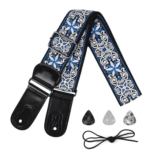 Adiya Jacquard Embroidery Weave Cotton Guitar Strap for Acoustic/Electric/Bass Guitar
| Adiya Adjustable Length Jacquard Embroidery Weave Cotton Guitar Strap 35.4"-60.2"
| Adiya 2" Jacquard Embroidery Weave Cotton Acoustic/Electric/Bass Guitar Strap 
