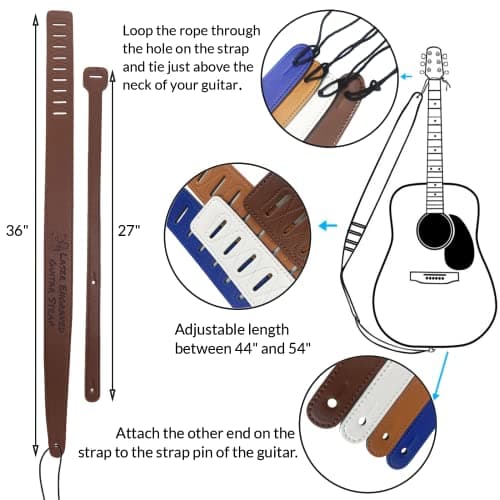 Custom Engraved Microfiber Guitar Strap for Men Adjustable Bass Strap Gifts