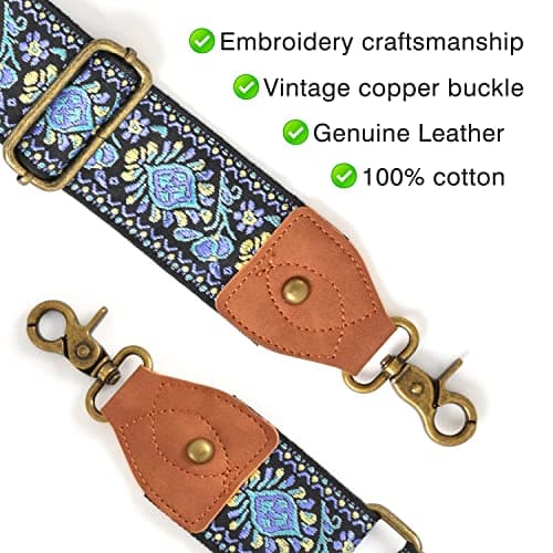 Guitar Style Crossbody Bag with Wide Shoulder Strap