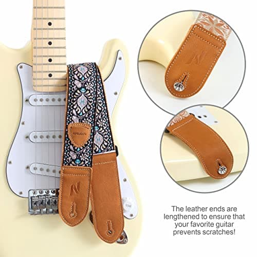 Vintage Nefelibata Guitar Strap with Free Bonuses - Best Gift for Guitarists