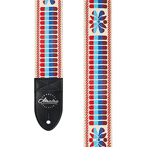 Amumu Chevron MultiColor Guitar Strap for Acoustic, Electric & Bass — Color Stripe
