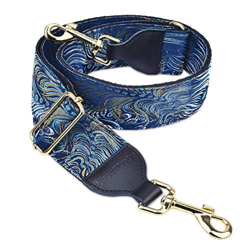 CloudMusic Handbag Shoulder Strap Replacement for Women Girls — Peacock Flowers in Blue