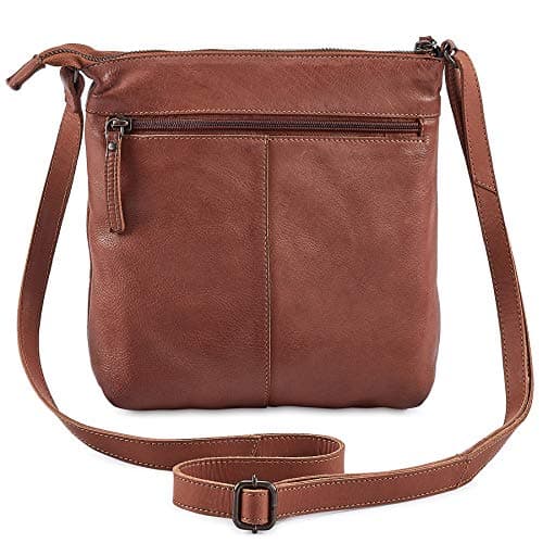 Vintage Real Leather Crossbody Bag for Women Travel Shoulder Purse Small
