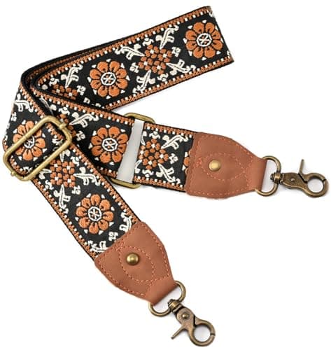 Guitar Style Crossbody Bag with Wide Shoulder Strap — Cbrownleather29
