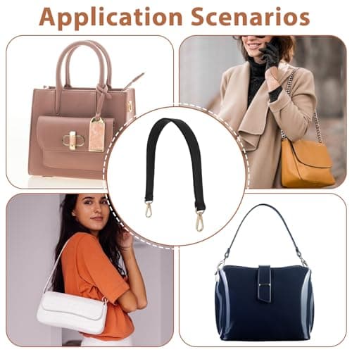 Prasacco Leather Shoulder Bag Straps with Swivel Clasps