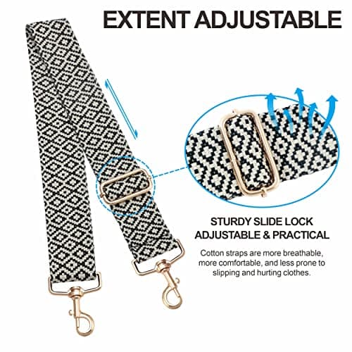 Retro Jacquard Embroidery Leather Purse Strap for Handbag