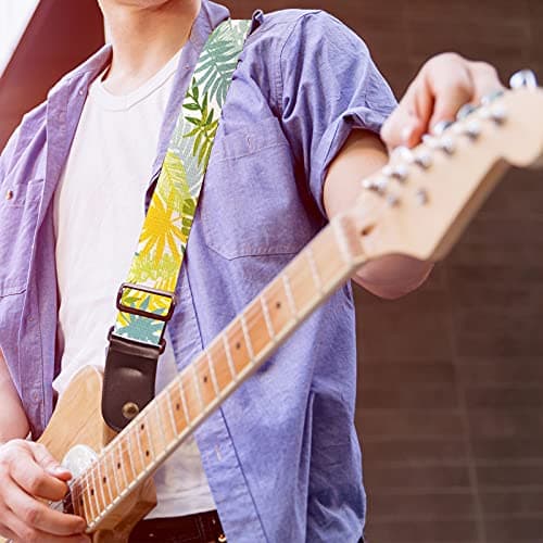 GLENLCWE Colorful Sea Turtle Guitar Strap for Acoustic, Electric & Bass